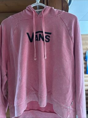 Vans Rose Pink Pullover Hoodie with Black Logo